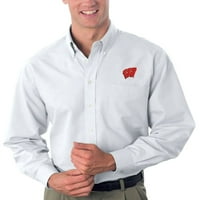 Muški bijeli Wisconsin Badgers Big & visoka majica s majicom Oxford