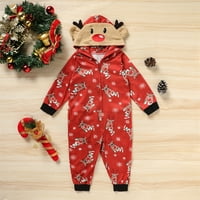Zukuco Porodica koja odgovara Božićne pidžame setovi tata mama djeca beba jelena za ispis porodice PJs