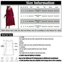 Haljine za žene ženski povremeni modni temperament poprečni V-izrez Velika ljuljačka haljina s dugim