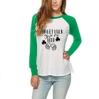 Košulje s dugim rukavima za žene Ležerne prilike tiskane majice s dugim rukavima Torp grafički majica