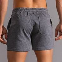 Muške hlače muškarci Čvrsti pamuk trokatne hlače Sportska elastična kratke hlače u obliku struka tamno
