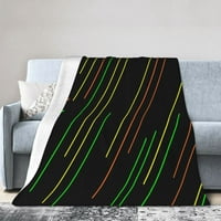 SILT šarene pruge, flaffy mekani ugodan pokrivač Flannel plišani mikrofiber kauč, posteljina, 80 x60