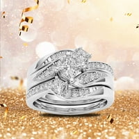 Božićni pokloni Nakit Prsten okrugli dijamantni vjenčani obljetni poklon pribor za prstenje veličine
