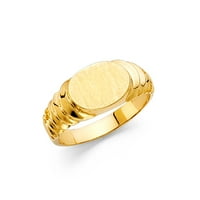 Jewels 14k žuti zlatni junior izgravizibilni fignet prsten veličine 7.5