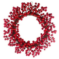 Crvene bobice Božićni vijenac Crveni vijenac viseće božićno uređenje