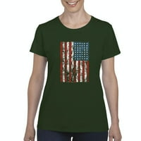 - Ženska majica kratki rukav, do žena veličine 3xl - Američka zastava 4. jula