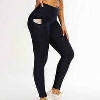 Aufmer Hlače za žensko čišćenje elastične struke Sportske hlače duge obične joge hlače za žene modne