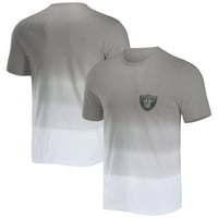 Muška kolekcija NFL Darius Rucker Fantics Silver White Las Vegas Raiders Dip dye džepna majica