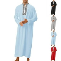 Muški VACT maxi haljina s dugim rukavima puna dužina casual kaftan ogrtački muslimanski ogrtač