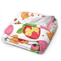 Newhomestyle Sretan Uskršnji šareni jaja Flannel bacaju pokrivače mekane plišane ćebe za krevet kauč