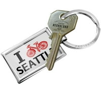 Keychain I Volim Biciklizam City Seattle