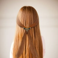 Legura metalna šuplja Vintage Butterflys Klip za kosu Pribor za kosu za žene Djevojke Punk zeleni vrlo