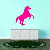 Učinite sami zidna naljepnica naljepnica ružičasta silhoueta galoping konjički konjički konjički konjički