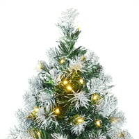 Pred-lit desktop mini umjetni božićni stablo Snowflake Božićni odmor ukras, pogodan za kućnu kancelariju
