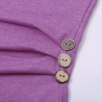 Dugme Tunic Knot kratke devojke rukave majica Ležerne prilike za prvu bluzu TEE Kids Girls Tops
