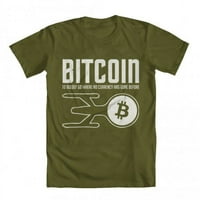 Teez Bitcoin Hraverly Go Original Artwork inspirisan Startrekom Muška majica Vojne zelene X-velike