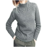 Rovga ženski pulover Dukseri ženski 'kornjača vrata Duks džemperi Elegantni džemper za slobodno vrijeme