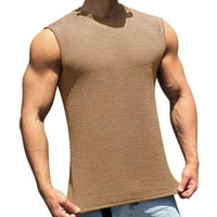FABIURT MUŠKI SPORTSKI VRHOVI Čvrsti boju muške košulje dno košulje na majici bez rukava majica muške