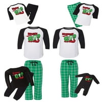 Neugodni stilovi koji odgovaraju božićnim pidžamama postavljena zelena elfs Squad porodično spavanje