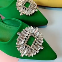 Jikolililili ženske cipele suncokretov dijamantni klizni papuče ravne pete casual udobne šiljaste nožne