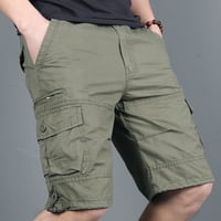Homodles Muški pamučni povremeni teretni kratke hlače - patentni patentni paketni trendy kratke hlače