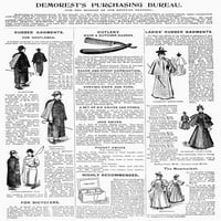 Red poštu 1890-ih. Ncothing i druga roba oglašena na stranici za poštu u 'Demorestu porodični magazin,
