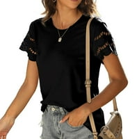 Ženski bluze s kratkim rukavima, puni na vrhu Ležerne prilike sažetak FIT CREW Crt TEE Black XL