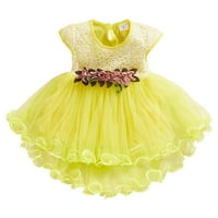 Uskršnja haljina Toddler Toddler Baby Kids Girls Cvijeće Cvjetni tulle Ruched Princess Haljine
