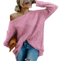 Sexy Dance Plus Size S-3XL Ženska jesenska zima od džemper s ramenom dugih rukava Labavi preveliki pulover