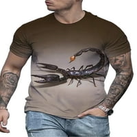 Muška majica kratkih rukava Casual Slim Fit Crew vrat modni životinjski tisak TEE ljetna majica 25