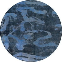 Ahgly Company u zatvorenom okruglom sažetkom tamno plave sive plave perzijske prostirke, 8 '