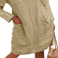 Ženska pamučna posteljina dugih rukava Dress majica M-5XL