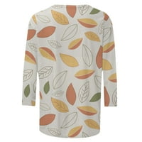 Fanxing Women Plus size rukav vrhovi kraljevske majice za juniore Cvjetni tiskani radovi ljetni bluza