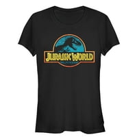Junior's Jurassic World Color Outline Logo Grafički tee crni medij