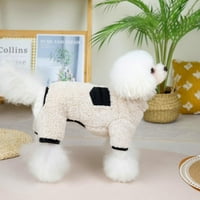 Xmarks Pas Fuzzy Velvet Pajamas Pack, pas zimska odjeća za djevojčicu malih psa, kombinezon za kućne