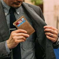 Fintie tanak minimalistički prednji džepni jad, originalne kožne RFID blokiranje karata za kartice za
