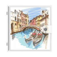 Italija Venecijanski pejzažni akvarel slikarki foto album novčanik Wedding Family 4x6