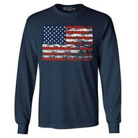 Trgovina 4EVER-a Muška američka zastava Horizontalna SAD Patriotic 4. jula Košulja s dugim rukavima