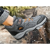 Eloshman Unise Udobne plišane planinarske cipele Sportske lagane čizme za gležanj Topla Siva 12C