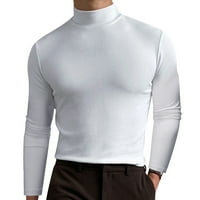 Leesechin Donje za muškarce čišćenje muškaraca Solid Turtleneck casual pulover majica dno košulje