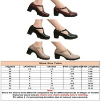 WAZSHOP WOMENS pumpe Chunky Block Heel Haljina pumpe cipele za gležnjeve Mary Jane Fashion T-remen visoke