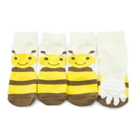Frcolor oborene žute prugaste čarape za kućne ljubimce za pamučne čarape za štene za kućne ljubimce