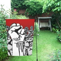 Grunge Revolution Vrtna zastava za popločani dio dvorišta, travnjaka i vrta