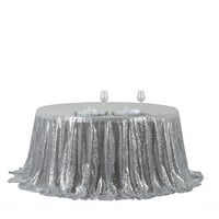 EFAVOMART 132 Veleprodajni premium stol poklopac sjajnog srednjeg okruglog stolnjaka za vjenčanje banket