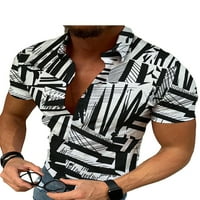Muški tisak Košulje kratkih rukava na vrhu ljetne zabave Ležerne tipke majica