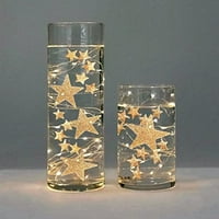 Plutajuće zvijezde Glitter Gold-Fills Galone za vaše vaze - uključujući prozirne vodovodne gelove za