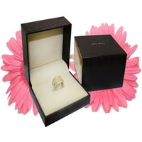 18k bijeli zlatni vjenčani prstenovi set Diamond Bridal setovi jastuk halo stil 1. ctw
