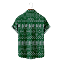 Božićni kratkih rukava od poliestera od poliesterskih tkanina Top muški havajski bluze za putovanja