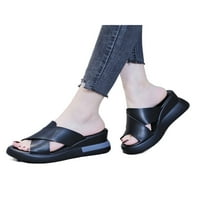 Tenmi ženska platforma Sandal Slingback Wedge Sandale Ljetne casual cipele s kliznim cipelama Žene lagane