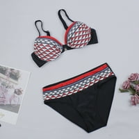 Tankini kupanje za žene Žene Cvjetni print Bikini Set Plivanje Dva kupaća kupaći kostimi Plaža Crveno